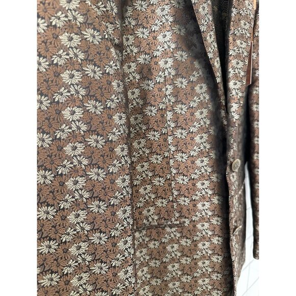 Tallia Gold & Silver Men's Floral Dinner Jacket size 40R - Picture 2 of 8